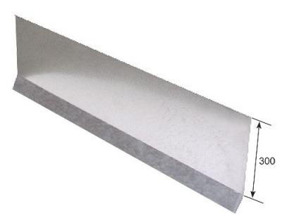 Schachttürschürze 1200mm breit, für TB 1150mm