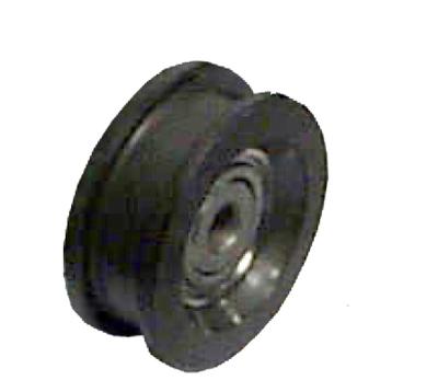 Laufrolle für eckige Laufschiene aus Kunststoff,D=44