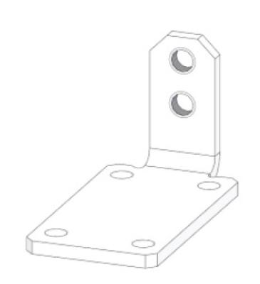 BZGH1, Anbauwinkel für Bowdenzug mit Stellschraube