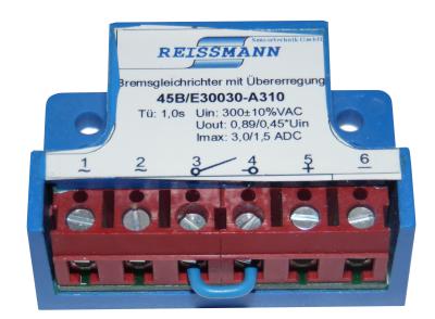 Bremsgleichrichter mit Übererregung 45B/E30030-A310
