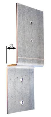 Halterung für Absturzsicherung Z-Form (H=63)