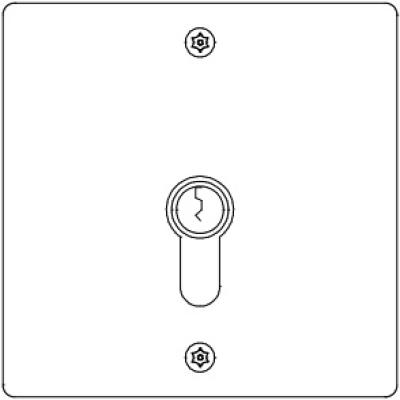 Schlüsseltableau, ohne Kasten, 100x100x2mm