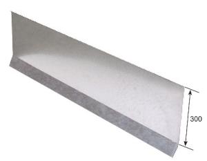 Schachttürschürze 950mm breit, für TB 900mm