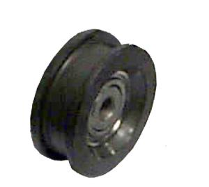 Laufrolle für eckige Laufschiene aus Kunststoff,D=44