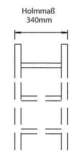 Sprossenleiter 9-Sprossen (2.52m Länge)
