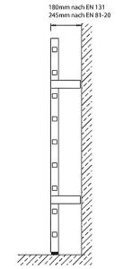 Sprossenleiter 9-Sprossen (2.52m Länge)
