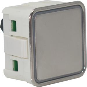 MT42, Gehäuserand V2A poliert,Tasterplatte V2A perlmattiert, Anschluss IX Schraubklemme, 1 Schließer, LED 30V - rot