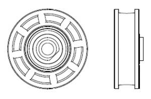 Türlaufrolle PFR-94, Ø56mm
