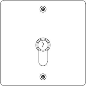 Schlüsseltableau, ohne Kasten, 100x100x2mm