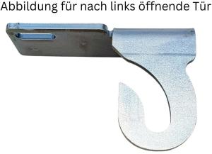 Ablenkhaken für Entriegelungsschwert nach links öffnend