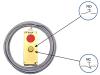 Grubensteuerstelle mit Zuleitung, 20m, STOP, ALARM 1Ö