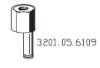 Exzenter für Türblattführung, Länge 6kant = 22mm