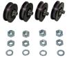 Türlaufrolle + Bolzen-Set (4 Stück) D40/50x7,5+15,5 M10, FOC2215Z137