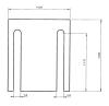 Stichmaß-Unterlage für Führungsschuh HSM t=1,5 mm