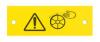Warnschild Einzug Gliedmaßen schräger Seilabgang (100x36)
