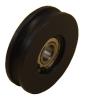 Türlaufrolle PA6G schwarz ø 65/55/12 x 16 mm, runde Nut
