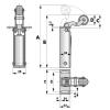 Aufzug-Türdämpfer Standard C, 43N, verzinkt,Rolle 24R