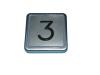 Taster DR20 54  x 54, Symbol " 3 " erhaben