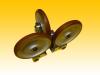 Rollenführung RFG 3, gedämpft 3 x Rollen ø 200x30 mm, VU 80°, SKF