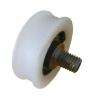 Türlaufrolle PA6 ø54/50/M12 x 17,5 mm 1 x Lager 6003 ZZ, Achse exzentr. M12 AG