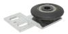 Türsupport, gekröpft QKS9 15,5mm, Rolle D=75mm (nicht Brandschutzgeeignet)