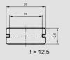 Türführung 30 x 12,5 x 12,5 mm 2 Nuten, Baugleich zu KONE/Bauer/H&S