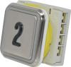 Taster Light Quadrato V2 mini_micro 2DF rot " 2 ", V2A