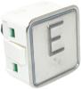 MT42, Symbol " E " mit Braille, Gehäuserand V2A poliert,Tasterplatte V2A perlmattiert, Anschluss IX Schraubklemme, 1 Schließer, LED 30V - rot
