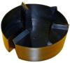 Ölauffangbehälter rund, ø160 mm, schwarz Höhe 50 mm, für Schienenbreiten 5-16 mm